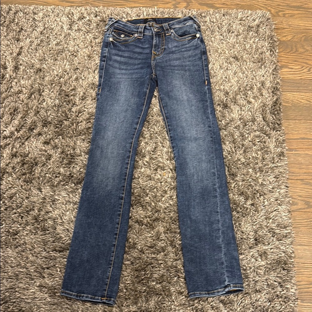 True Religion Billie mid rise straight jeans